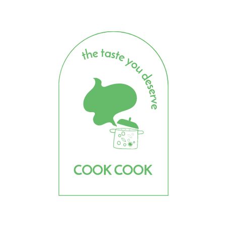 Ontwerpsjabloon van Logo van Catering Services whit Cooking Pot