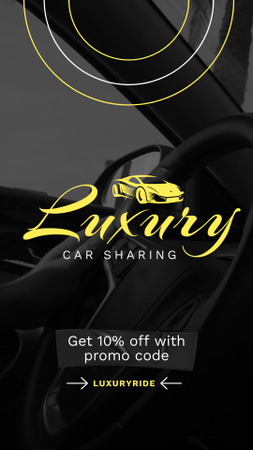 Designvorlage Luxury Car Rental Service With Discount für TikTok Video