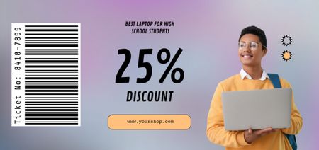 Back to School Special Offer Coupon Din Large Design Template