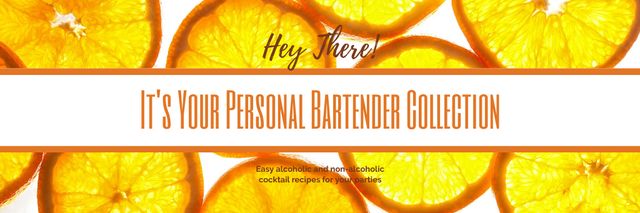 Personal bartender collection Ad with Oranges Email header – шаблон для дизайна