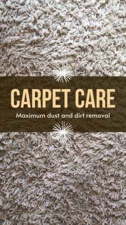 Plantilla de diseño de Cuidado y limpieza minuciosos de alfombras con oferta de descuentos TikTok Video 