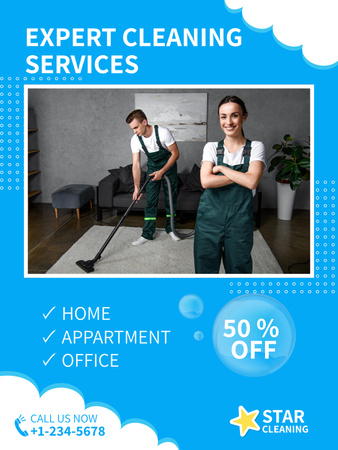 Plantilla de diseño de Cleaning Service Ad Poster US 