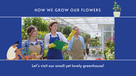 Local Greenhouse Growing Plants And Offer Visit Full HD video Design Template