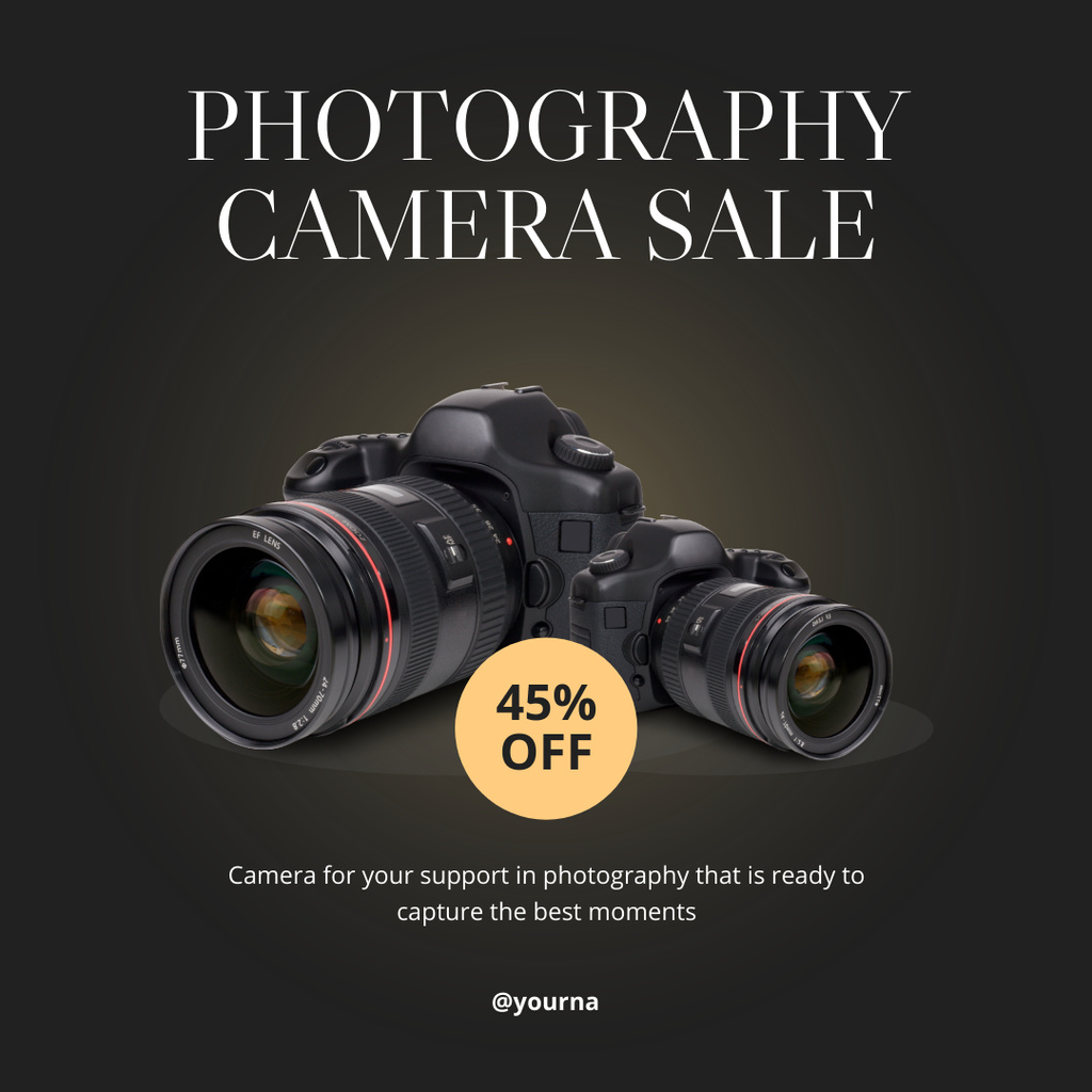 Plantilla de diseño de Digital Cameras Sale Offer Instagram 