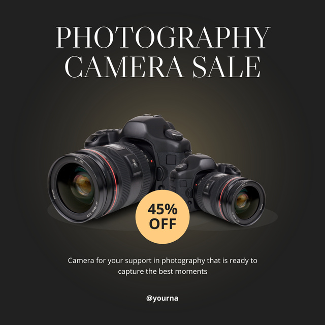 Digital Cameras Sale Offer Instagram Design Template