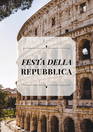Beautiful View of Colosseum Poster Design Template