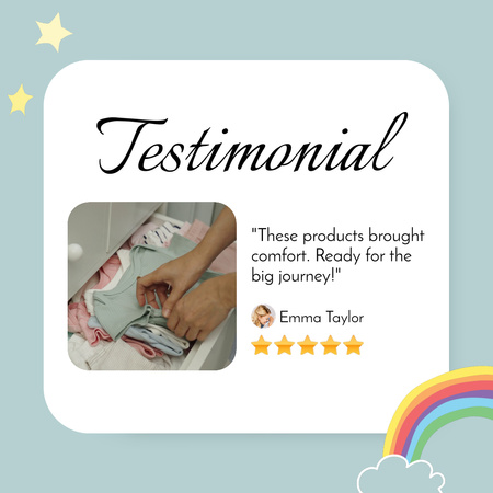 Customer Feedback About Pregnancy Goods Animated Post Design Template