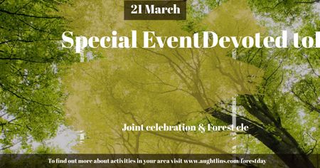 Special Event devoted to International Day of Forests Facebook AD Πρότυπο σχεδίασης