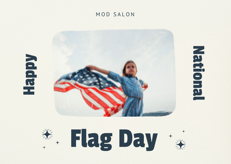 Flag Day Celebration Announcement Card Design Template