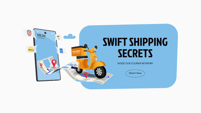 Swift Shipping Secrets Youtube Thumbnail Design Template