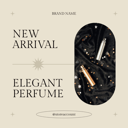 yeni zarif parfümün gelişi Instagram Tasarım Şablonu