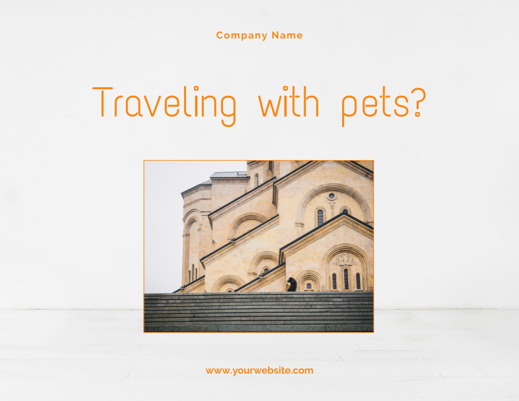 Travel with Pets Tips Flyer 8.5x11in Horizontal tervezősablon