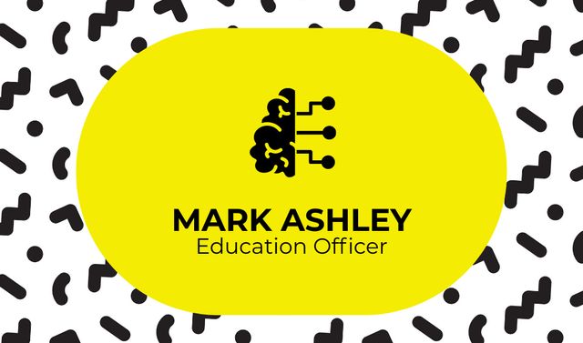 Template di design Educational Officer Services Offer on Bright Pattern Business card