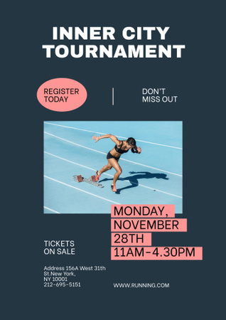 Running Tournament Announcement Poster B2 Design Template