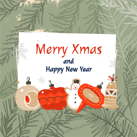 Template di design Happy Winter Holidays Greeting Instagram