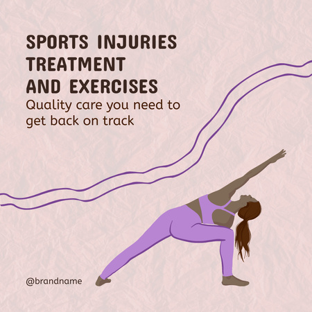 Sports Injuries Treatment Centre Instagram Design Template