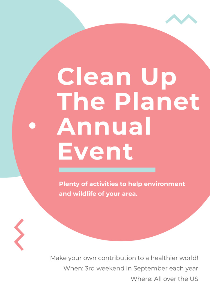 Annual Ecological and Cleaning Event Poster B2 Πρότυπο σχεδίασης