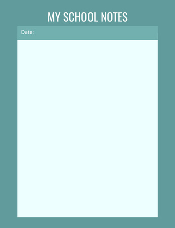 Шкільні нотатки та синій органайзер Notepad 107x139mm – шаблон для дизайну