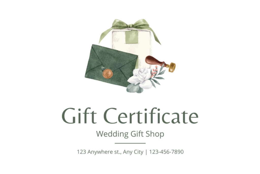 Platilla de diseño Wedding Gift Shop Ad Gift Certificate