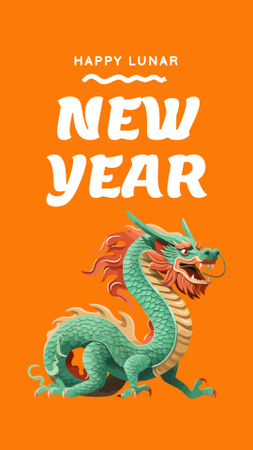 Happy Lunar New Year Instagram Video Story Design Template