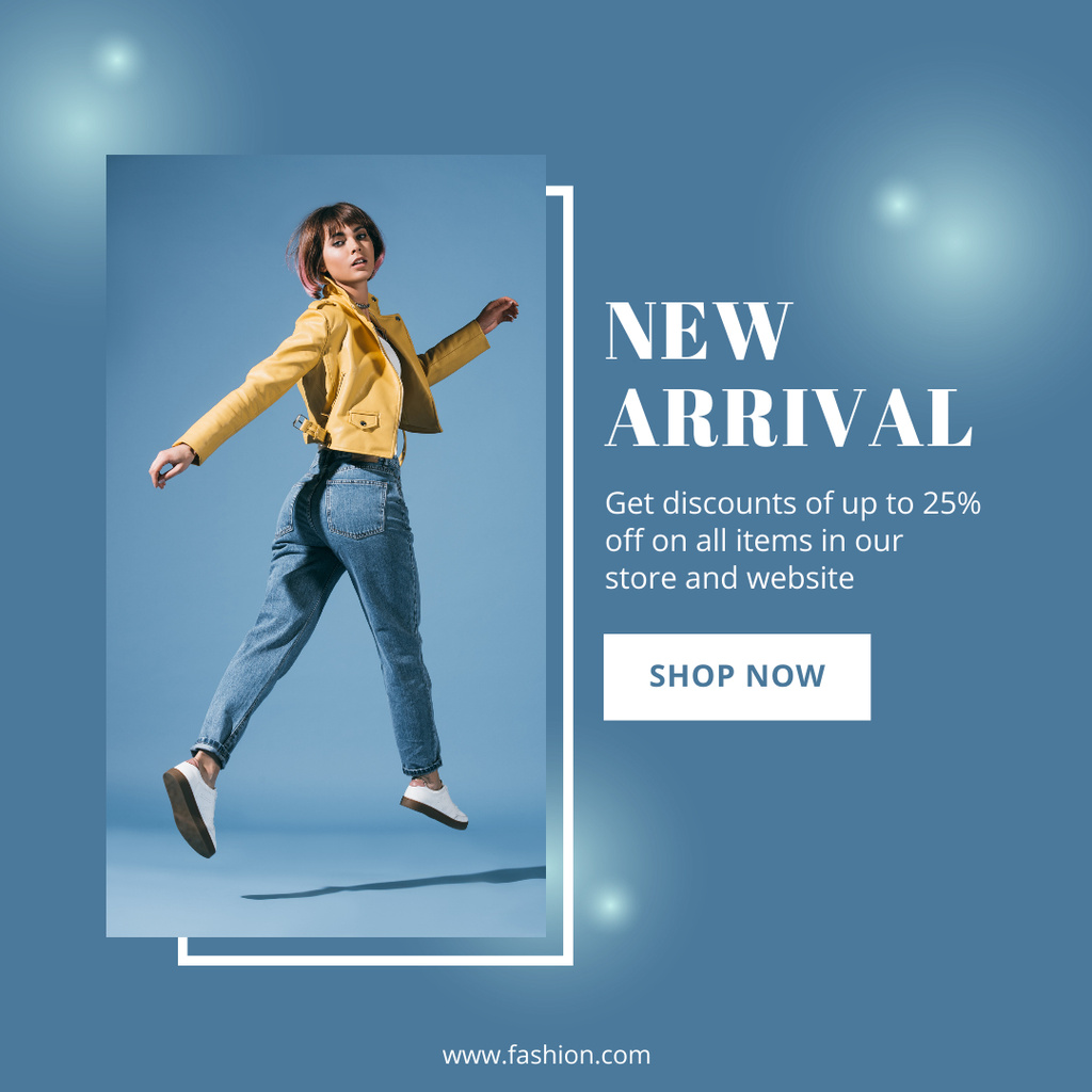 Template di design New Collection of Fashion Clothes with Stylish Woman Instagram