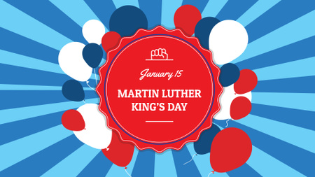 Designvorlage Helle Veranstaltungsankündigung zum Martin-Luther-King-Tag für FB event cover