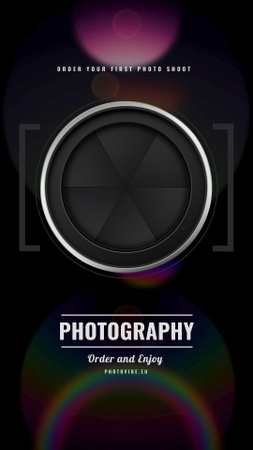 Designvorlage Photography Offer closing Shutter view für Instagram Video Story