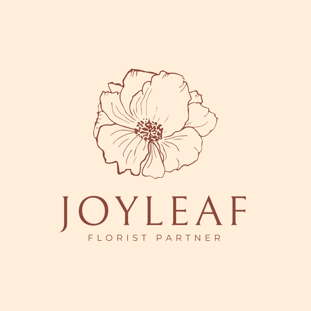 Emblem of Florist Partner Logo Design Template