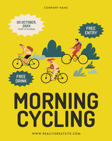 Platilla de diseño Morning Cycling Event Instagram Post Vertical