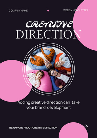 Platilla de diseño Creative Direction and Web Development Newsletter
