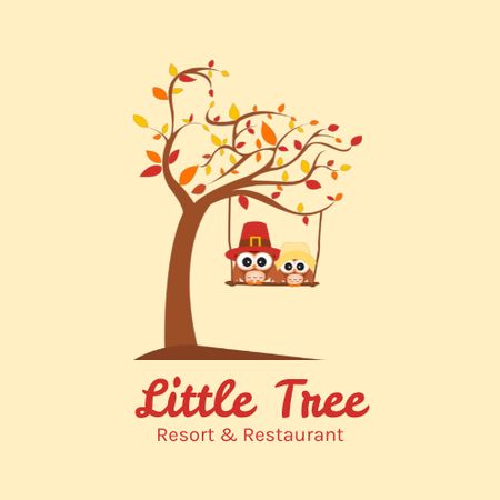 Üdülő és étterem hirdetése Animated Logo tervezősablon