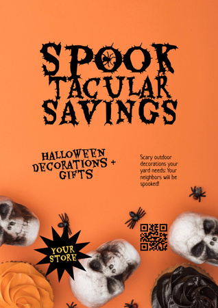 Halloween Decorations Gifts Offer Poster Design Template