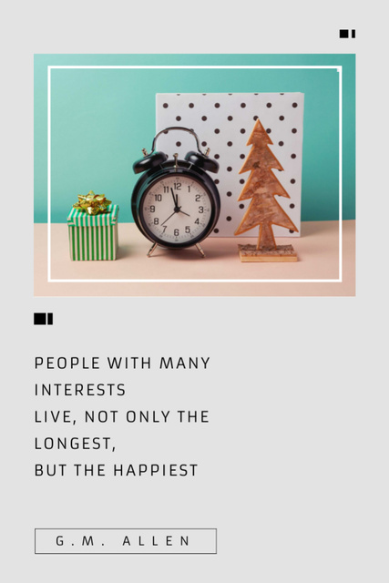 Inspirational Quote About Happiness Postcard 4x6in Vertical Šablona návrhu