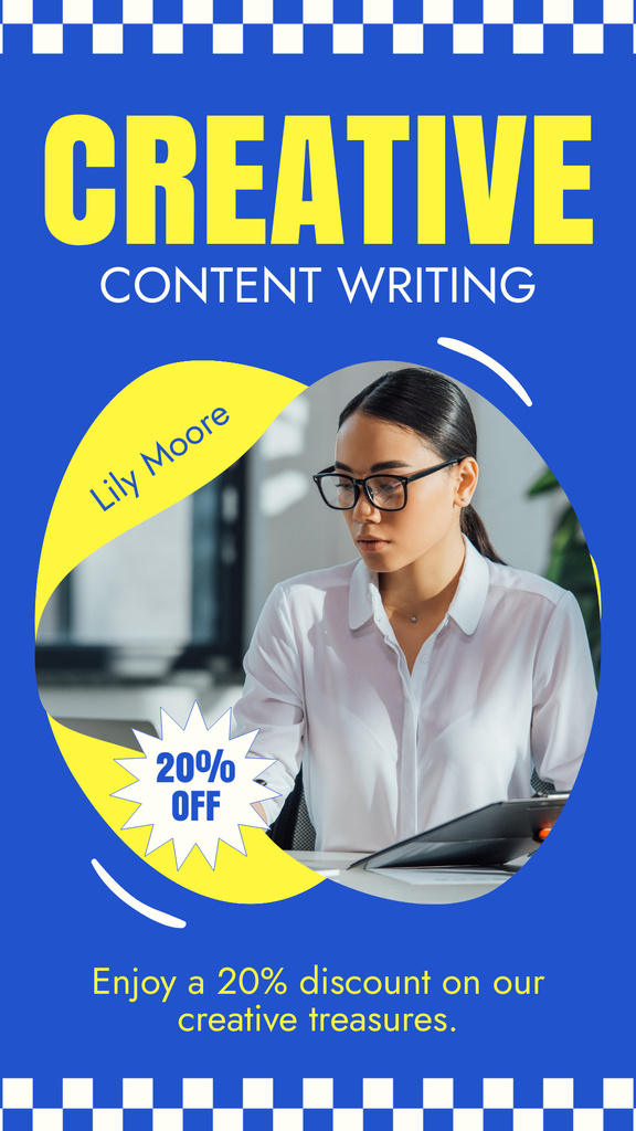 Template di design Comprehensive Content Writing Offer At Lower Price Instagram Story