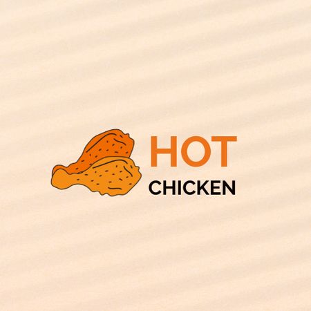 Delicious Hot Chicken Offer Animated Logoデザインテンプレート