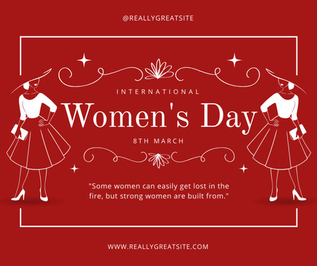 Dünya Kadınlar Günü Kutlama Duyurusu Facebook Tasarım Şablonu