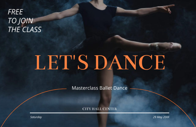 Ballet Dance Lesson Offer Flyer 5.5x8.5in Horizontalデザインテンプレート