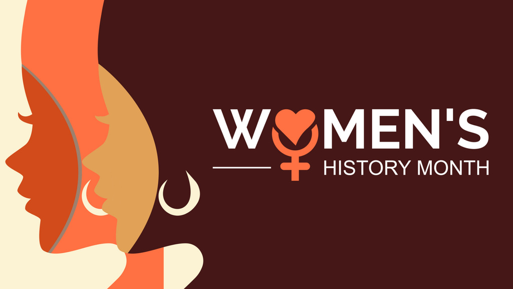 Emphasizing Women's History Milestones In March Zoom Background tervezősablon