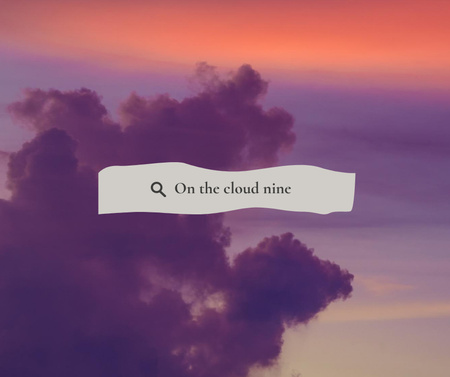 Inspirational Citation on Pink Cloudy Sky Facebook Design Template