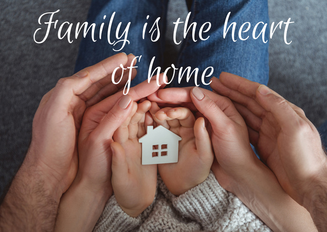 Citation about Family and Home Cardデザインテンプレート