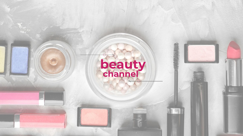 Plantilla de diseño de Cosmetics Set Offer Youtube 