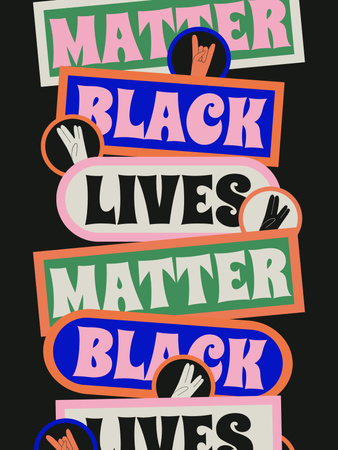 Designvorlage Protest against Racism für Poster US