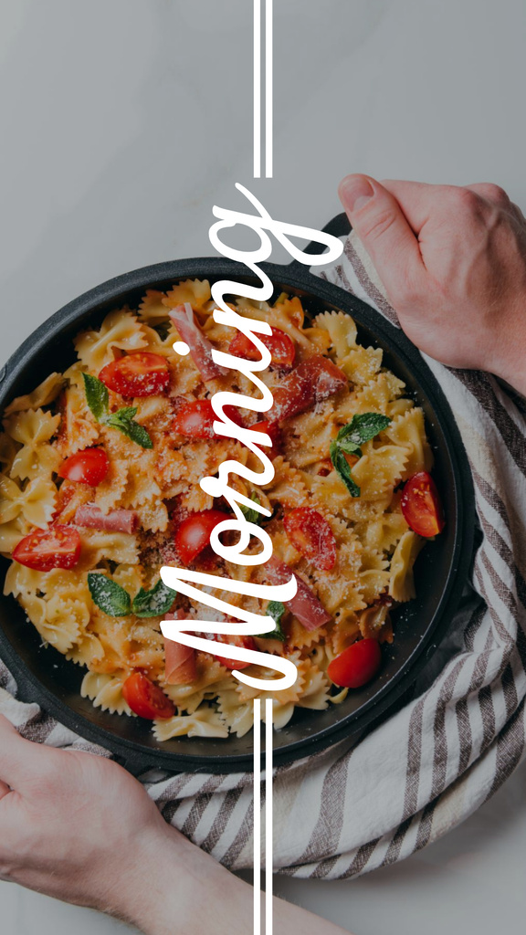 Delicious Pasta with Tomatoes Instagram Story tervezősablon