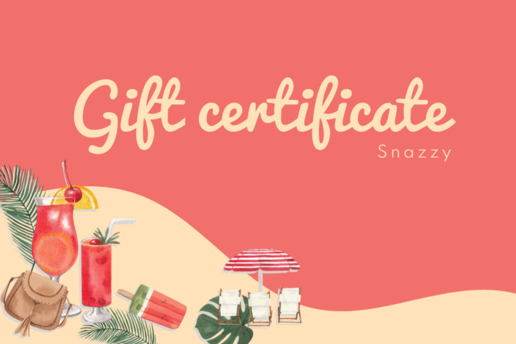 Summer Sale Announcement Gift Certificate – шаблон для дизайну