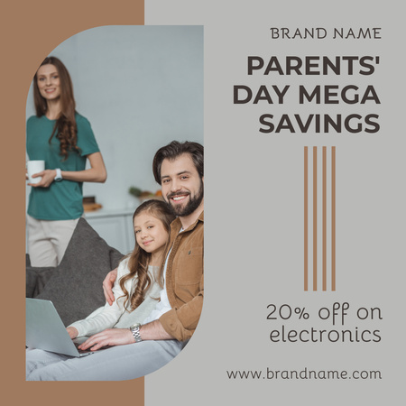 20% Off on Electronics On Parents' Day Instagram Design Template