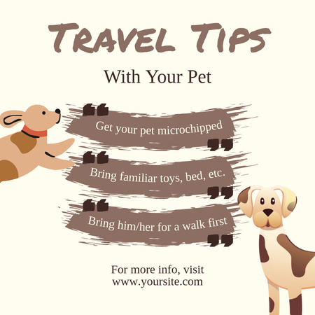 Travel Tips with Dogs Instagram Design Template