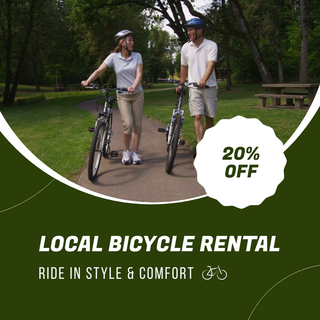 Fast Bikes Rental Service On Discount Animated Post Design Template