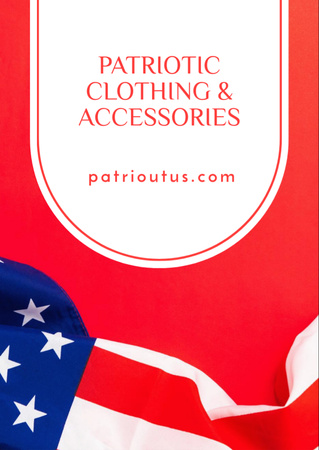 Patriotic Clothes and Accessories Giveaway Flyer A6 Design Template