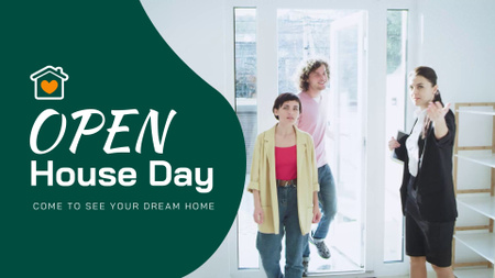 Dream House Open Days Video Episode YouTube intro Modelo de Design