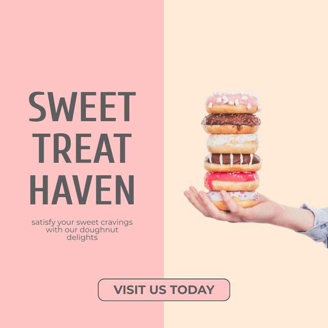 Doughnut Shop Offer of Sweet Treats Instagram Πρότυπο σχεδίασης
